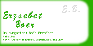 erzsebet boer business card