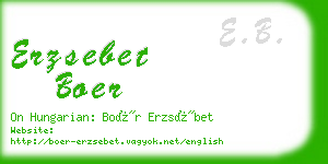 erzsebet boer business card